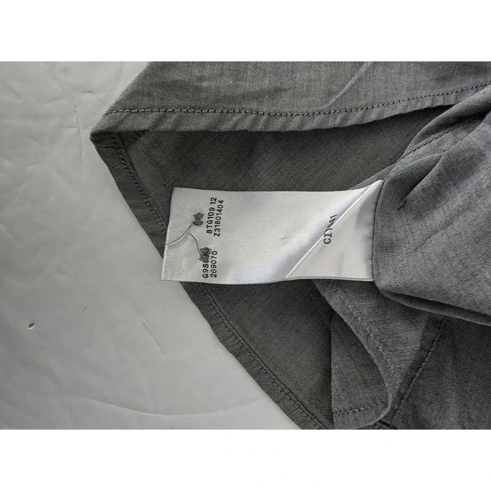 Gucci‎ Mens Grey Short Sleeve Button Up Slim Fit Shirt Luxury Designer Grey